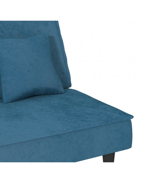 Divano Letto Blu in Velluto