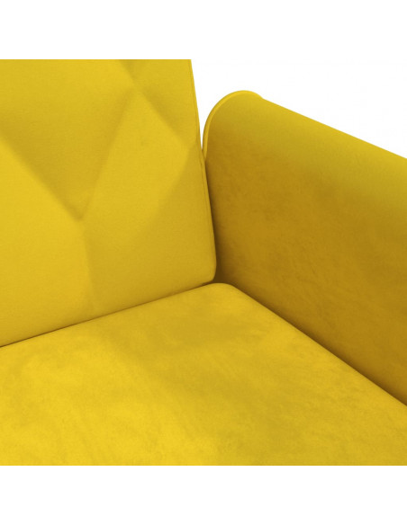 Divano Letto con Braccioli Giallo in Velluto
