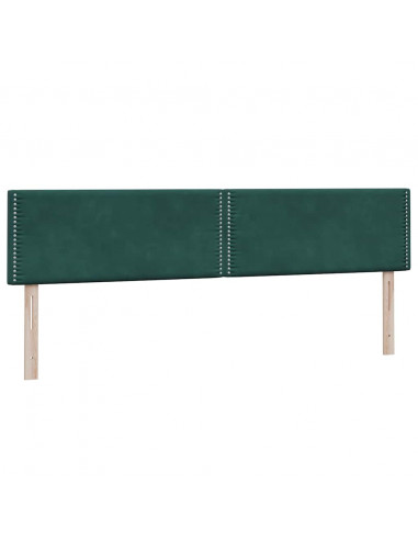 Giroletto a Molle con Materassi Verde Scuro 180x220 cm Velluto