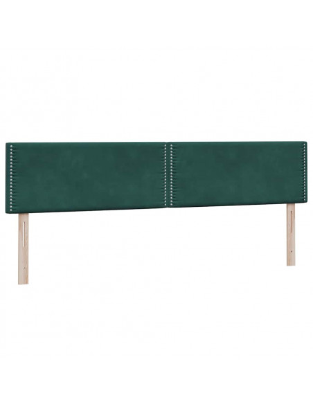 Giroletto a Molle con Materassi Verde Scuro 180x220 cm Velluto