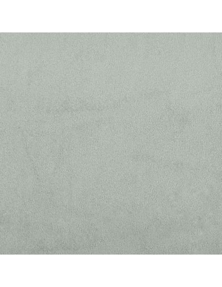 Giroletto a Molle con Materasso Grigio Chiaro 80x220 cm Velluto