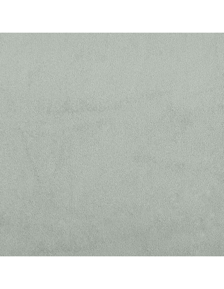 Giroletto a Molle con Materasso Grigio Chiaro 80x220 cm Velluto
