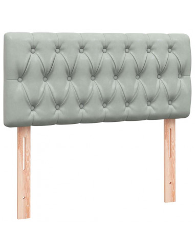 Giroletto a Molle con Materasso grigio chiaro 90x210 cm Velluto