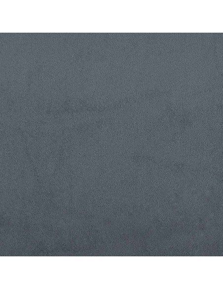 Giroletto a Molle con Materasso Grigio Scuro 120x220 cm Velluto