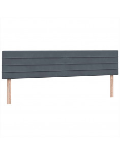 Giroletto a Molle con Materasso Grigio Scuro 180x210 cm Velluto