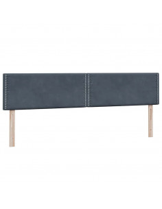 Giroletto a Molle con Materasso Grigio Scuro 180x210 cm Velluto