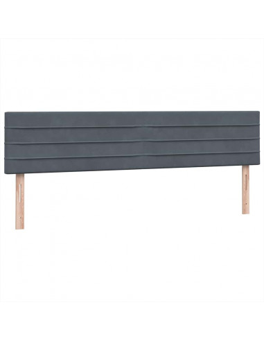 Giroletto a Molle con Materasso Grigio Scuro 180x210 cm Velluto