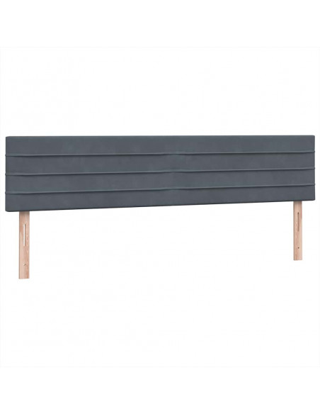 Giroletto a Molle con Materasso Grigio Scuro 180x210 cm Velluto