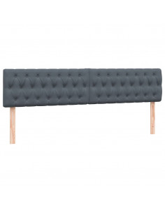 Giroletto a Molle con Materasso Grigio Scuro 180x210 cm Velluto