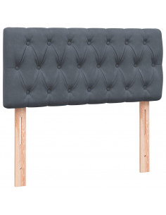 Giroletto a Molle con Materasso Grigio Scuro 80x210 cm Velluto 2