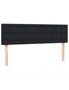 Giroletto a Molle con Materasso Nero 140x210 cm in Velluto