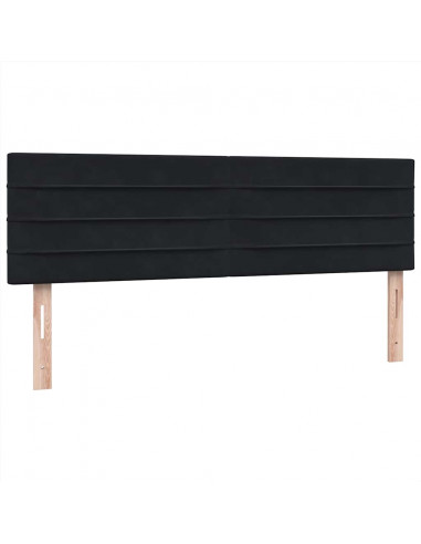 Giroletto a Molle con Materasso Nero 160x220 cm in Velluto