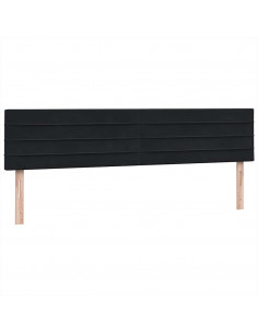 Giroletto a Molle con Materasso Nero 180x210 cm in Velluto