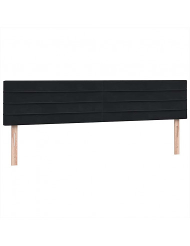 Giroletto a Molle con Materasso Nero 180x210 cm in Velluto