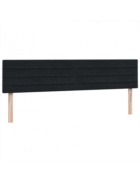 Giroletto a Molle con Materasso Nero 180x210 cm in Velluto