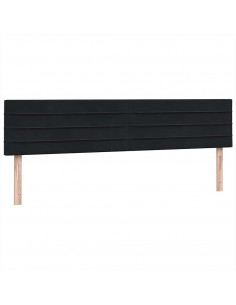 Giroletto a Molle con Materasso Nero 180x210 cm in Velluto