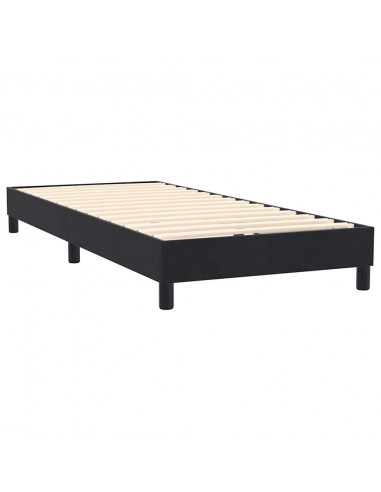 Giroletto a Molle con Materasso Nero 80x220 cm Velluto