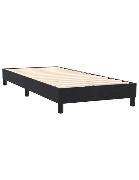 Giroletto a Molle con Materasso Nero 80x220 cm Velluto