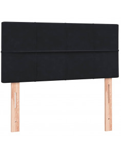 Giroletto a Molle con Materasso Nero 80x220 cm Velluto