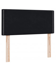 Giroletto a Molle con Materasso Nero 80x220 cm Velluto