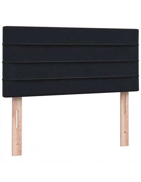 Giroletto a Molle con Materasso Nero 90x210 cm in Velluto