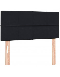 Giroletto a Molle con Materasso Nero 90x210 cm in Velluto