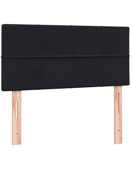 Giroletto a Molle con Materasso Nero 90x210 cm in Velluto