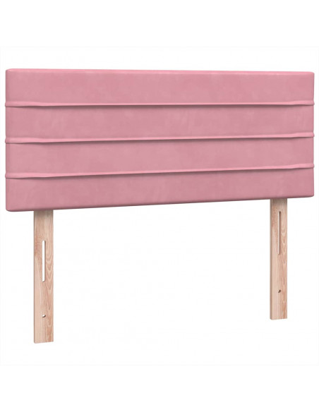 Giroletto a Molle con Materasso Rosa 120x220 cm in Velluto