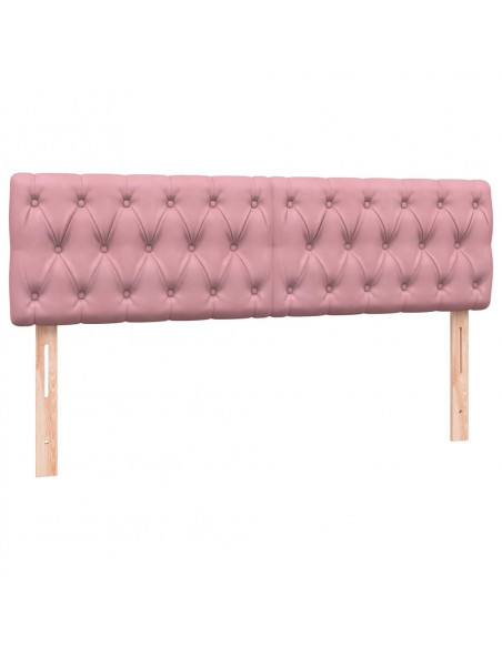 Giroletto a Molle con Materasso Rosa 140x210 cm in Velluto