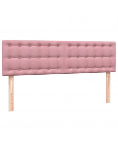 Giroletto a Molle con Materasso Rosa 140x210 cm in Velluto