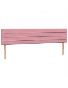 Giroletto a Molle con Materasso Rosa 180x210 cm in Velluto