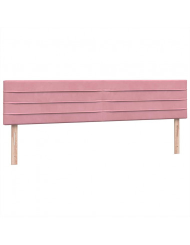 Giroletto a Molle con Materasso Rosa 180x210 cm in Velluto