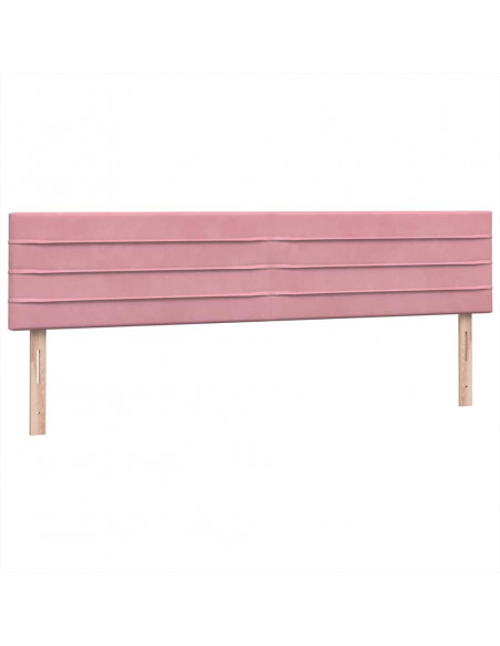 Giroletto a Molle con Materasso Rosa 180x210 cm in Velluto