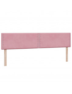 Giroletto a Molle con Materasso Rosa 180x210 cm in Velluto