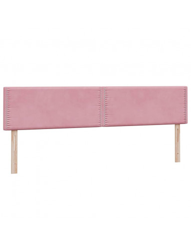Giroletto a Molle con Materasso Rosa 180x210 cm in Velluto