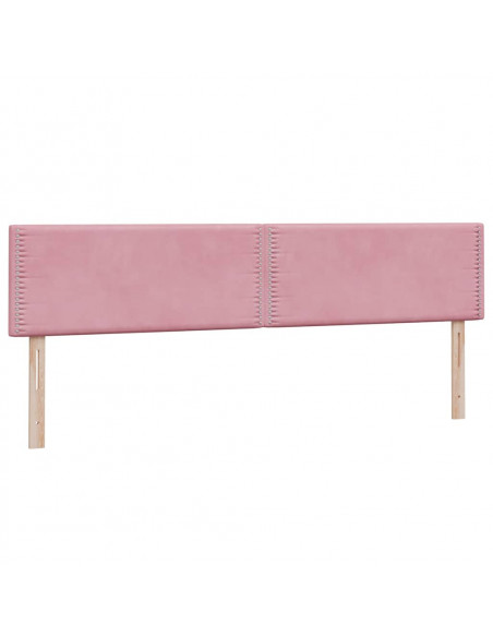 Giroletto a Molle con Materasso Rosa 180x210 cm in Velluto