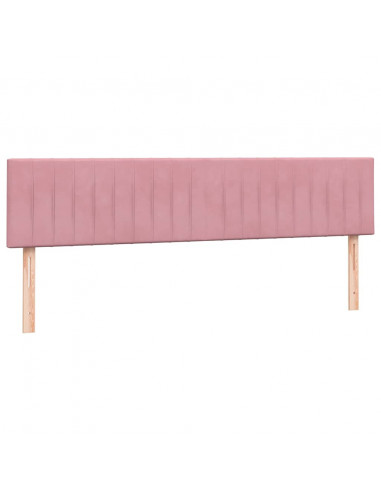 Giroletto a Molle con Materasso Rosa 180x210 cm in Velluto
