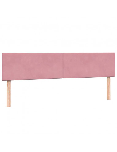 Giroletto a Molle con Materasso Rosa 180x210 cm in Velluto