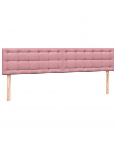 Giroletto a Molle con Materasso Rosa 180x210 cm in Velluto