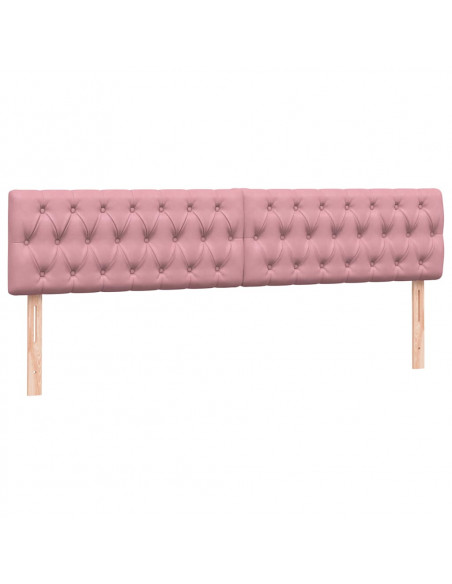 Giroletto a Molle con Materasso Rosa 200x210 cm in Velluto