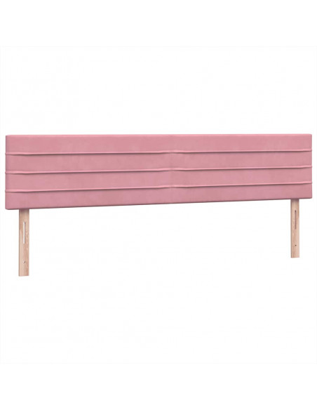 Giroletto a Molle con Materasso Rosa 200x210 cm in Velluto