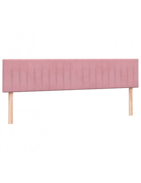 Giroletto a Molle con Materasso Rosa 200x210 cm in Velluto