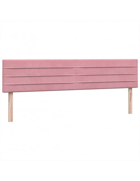 Giroletto a Molle con Materasso Rosa 200x210 cm in Velluto