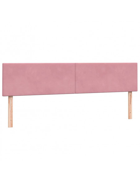 Giroletto a Molle con Materasso Rosa 200x210 cm in Velluto
