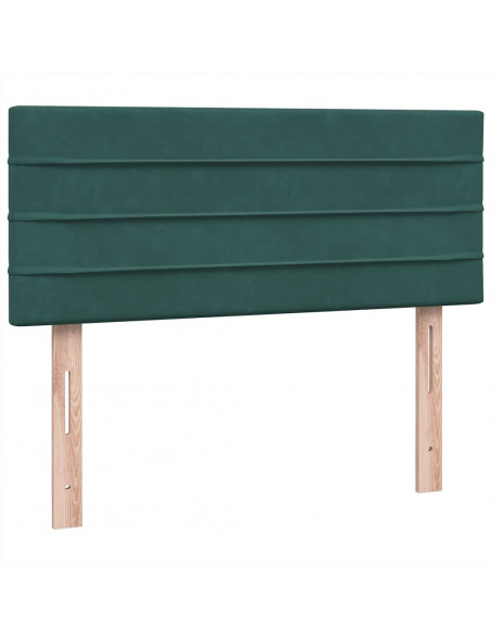 Giroletto a Molle con Materasso Verde Scuro 120x210 cm Velluto