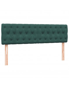 Giroletto a Molle con Materasso Verde Scuro 160x210 cm Velluto