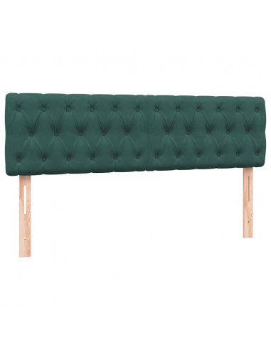 Giroletto a Molle con Materasso Verde Scuro 160x210 cm Velluto
