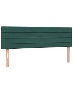 Giroletto a Molle con Materasso Verde Scuro 160x210 cm Velluto 2