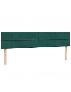Giroletto a Molle con Materasso Verde Scuro 180x220 cm Velluto