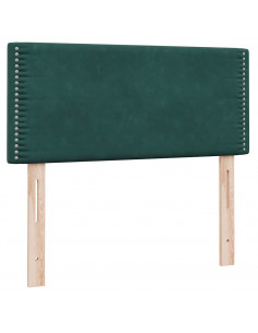 Giroletto a Molle con Materasso Verde Scuro 80x220 cm Velluto